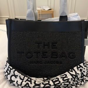 Marc Jacobs black ratan large tote bag
